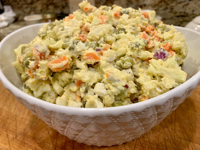bbq side dish of polish potato salad
